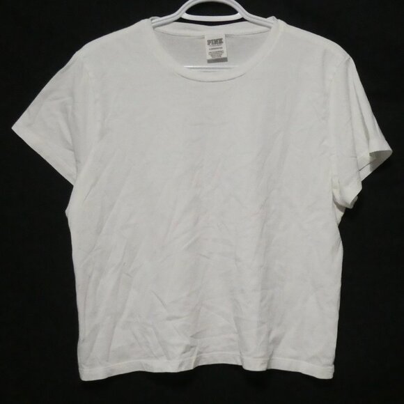 PINK - Victoria's Secret | xl - extra large | Solid White Short Sleeve Tee Shirt - Picture 1 of 15